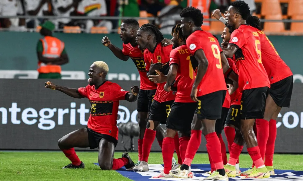 Angola Players Celebrating win Against Burkina Faso - Afrocritik