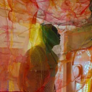 A Visitor in If Hives Could Dance in Colours exhibition