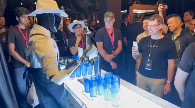 Optimus bartending