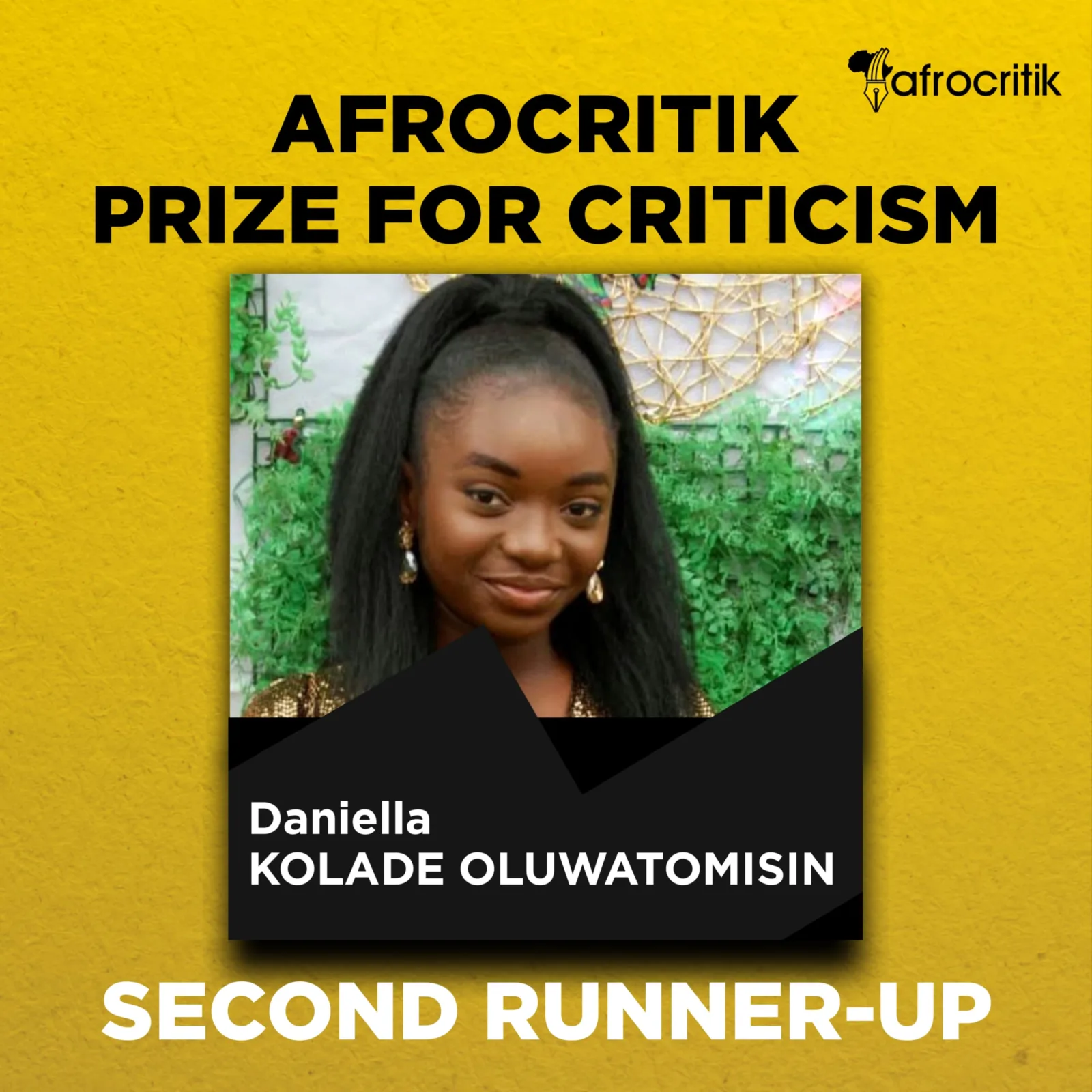 Three Reviews| Daniella Oluwatomisin Kolade| Afrocritik Prize for Criticism