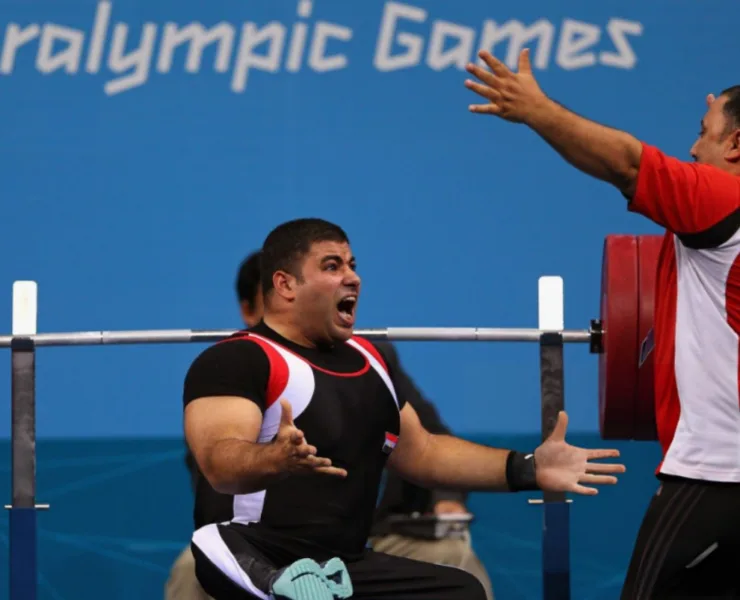 An Egyptian Paralympic weightlifter