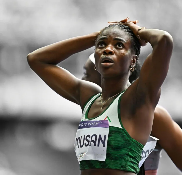 Tobi Amusan representing Nigeria at the 2024 Paris Olympics